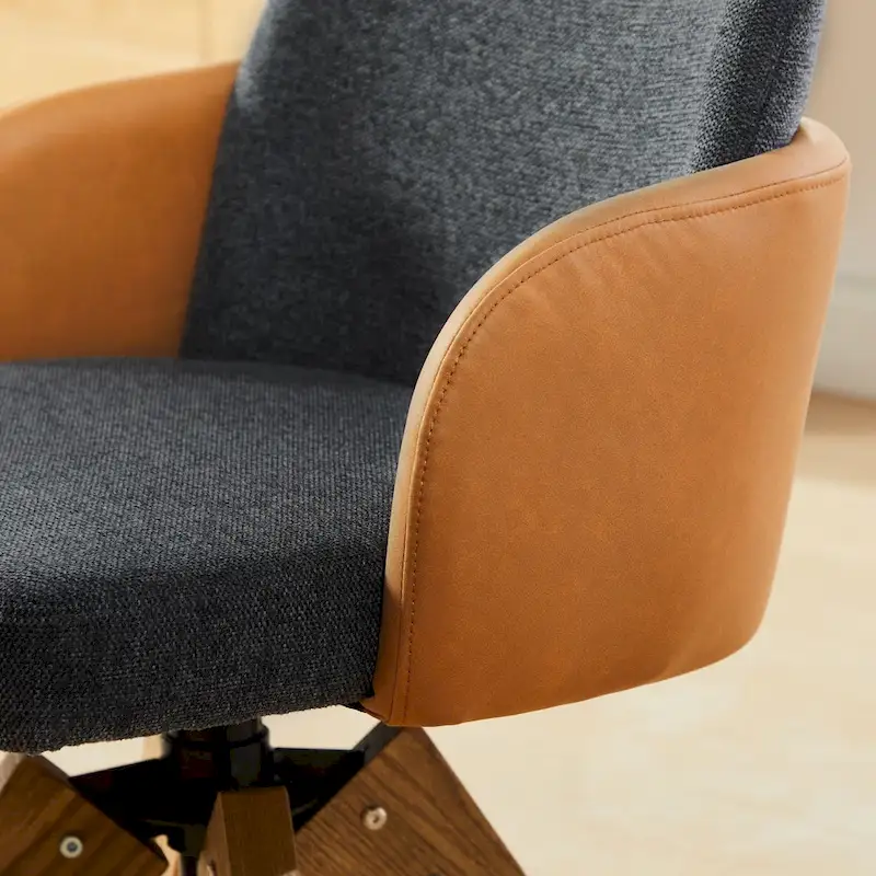 Art Leon Mid-century Modern Upholstered Home Office Desk Chair