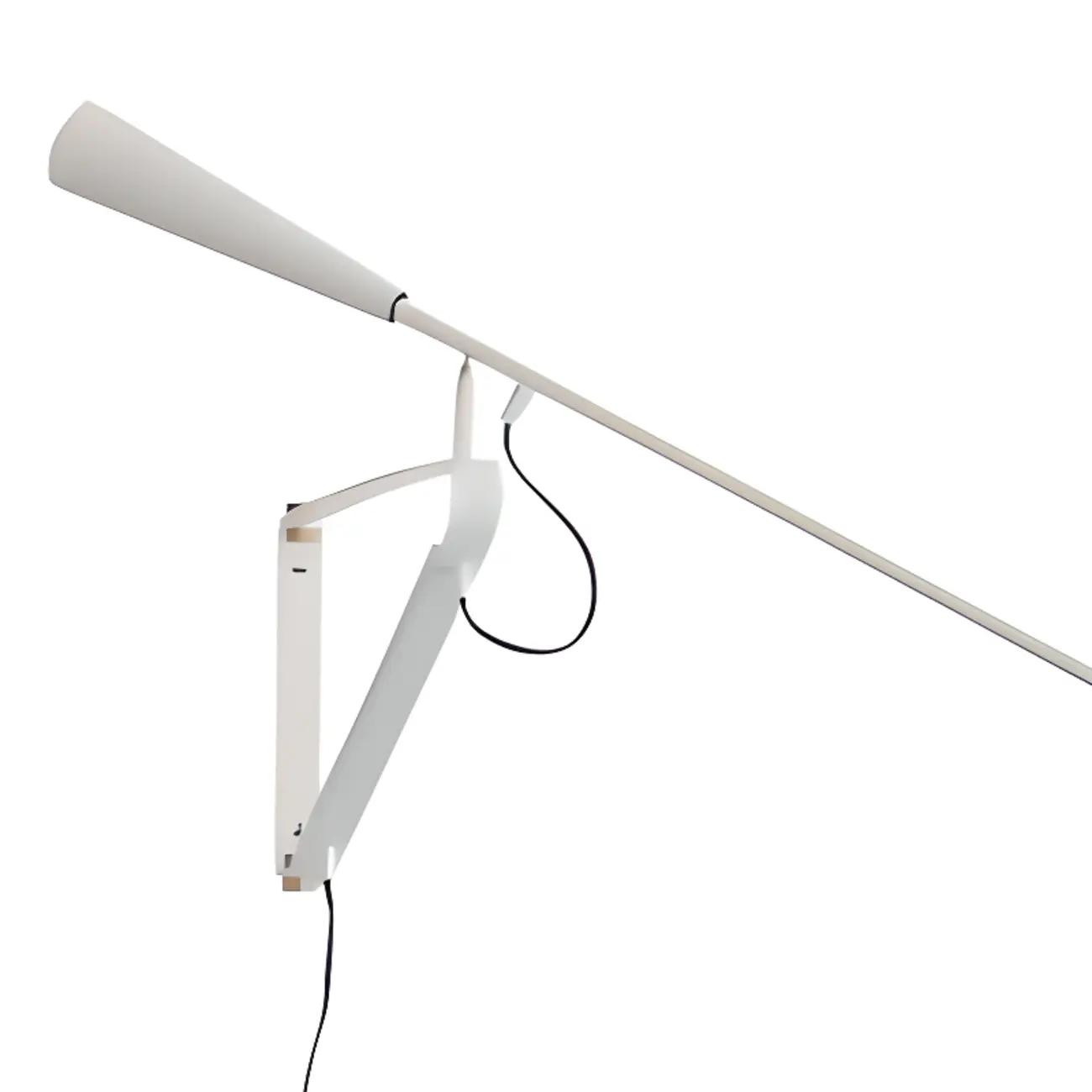 Modern Black Metal Plug-In Swing Arm Wall Sconce