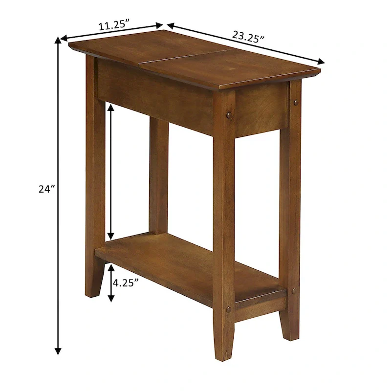 Flip Top End Table with Shelf