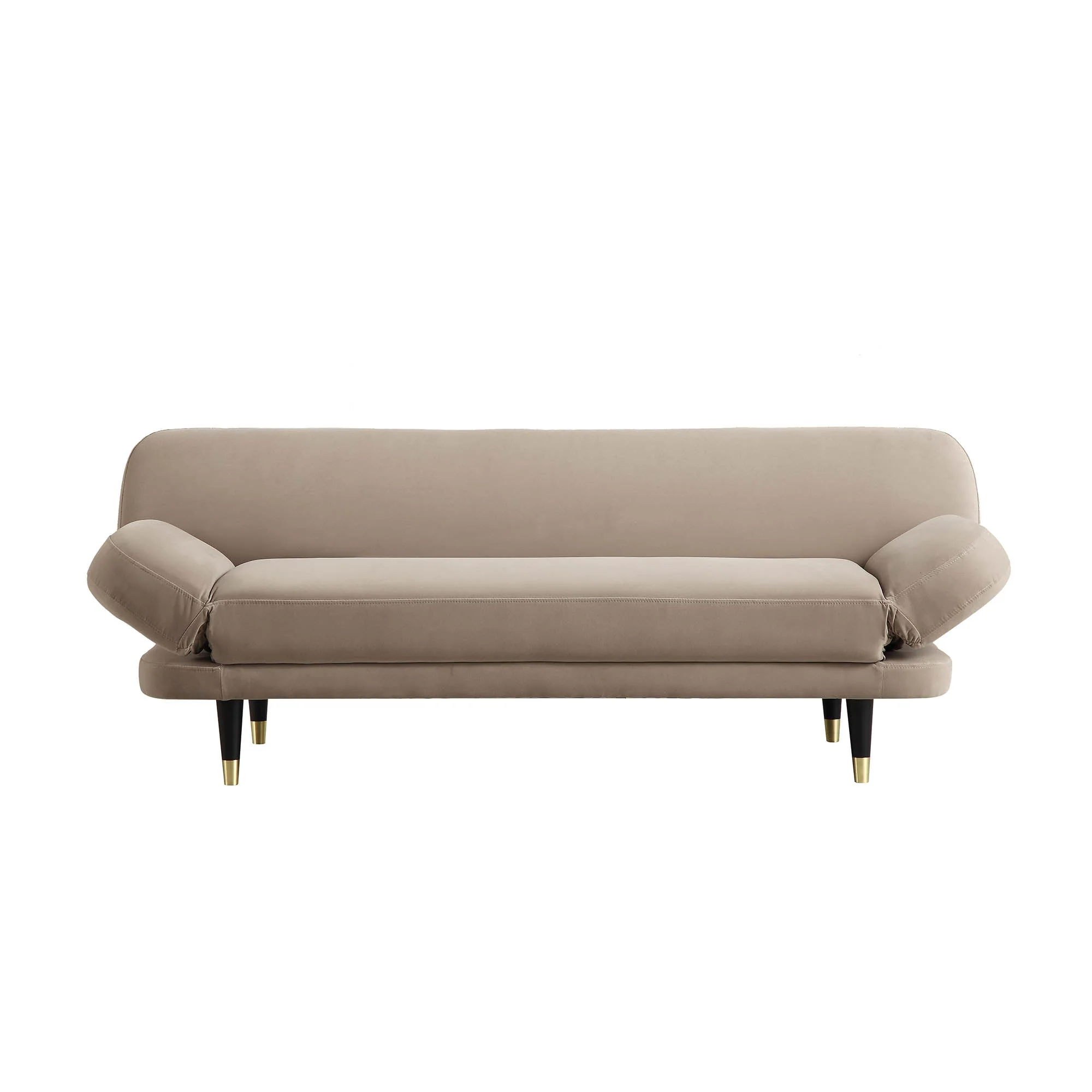 Mink Velvet 2-Seater Sofa Bed Converts to 35