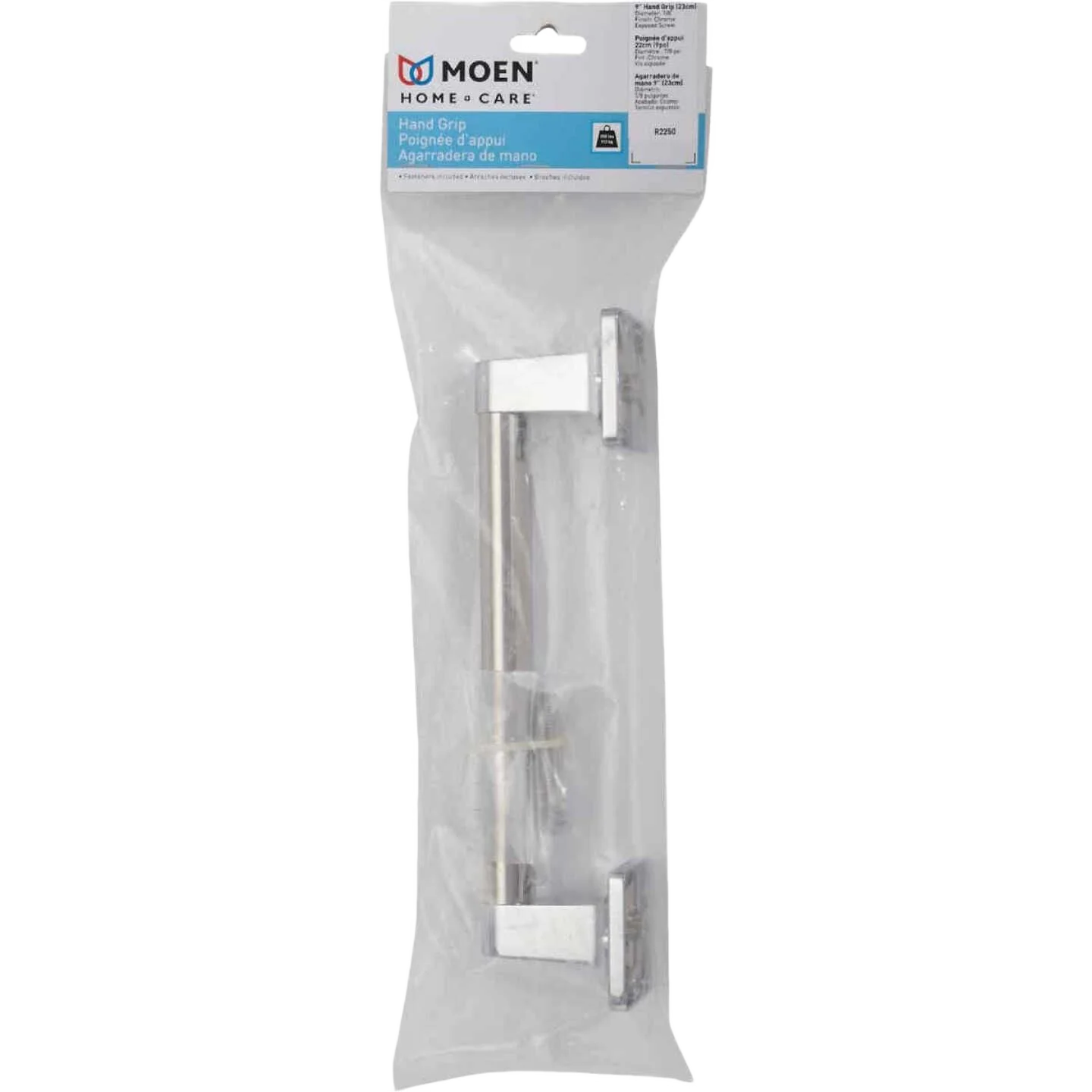 Moen Chrome Bath Grab Bar, 9 in.