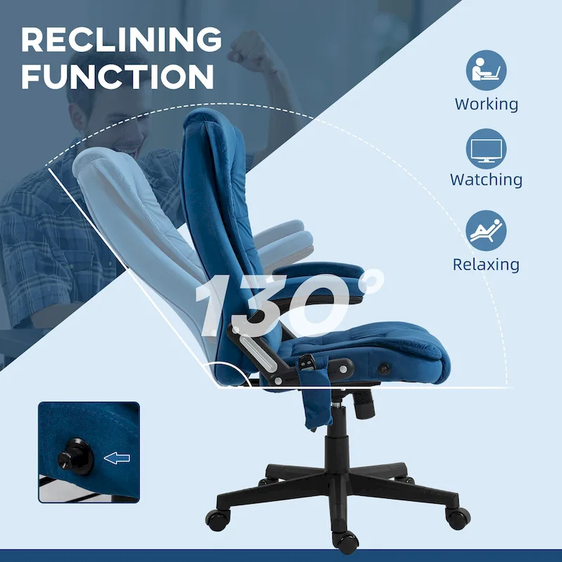 High Back Swivel Massage Recliner Chair with Ottoman