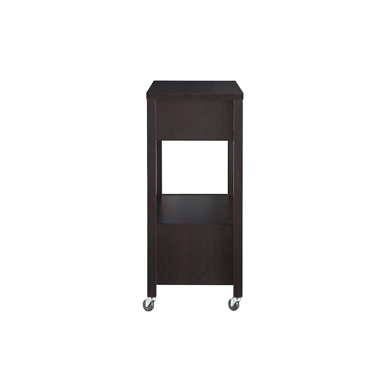 Newsom Modern 2-Drawer Caster Serving Cart with Towel Bar by Furniture of America