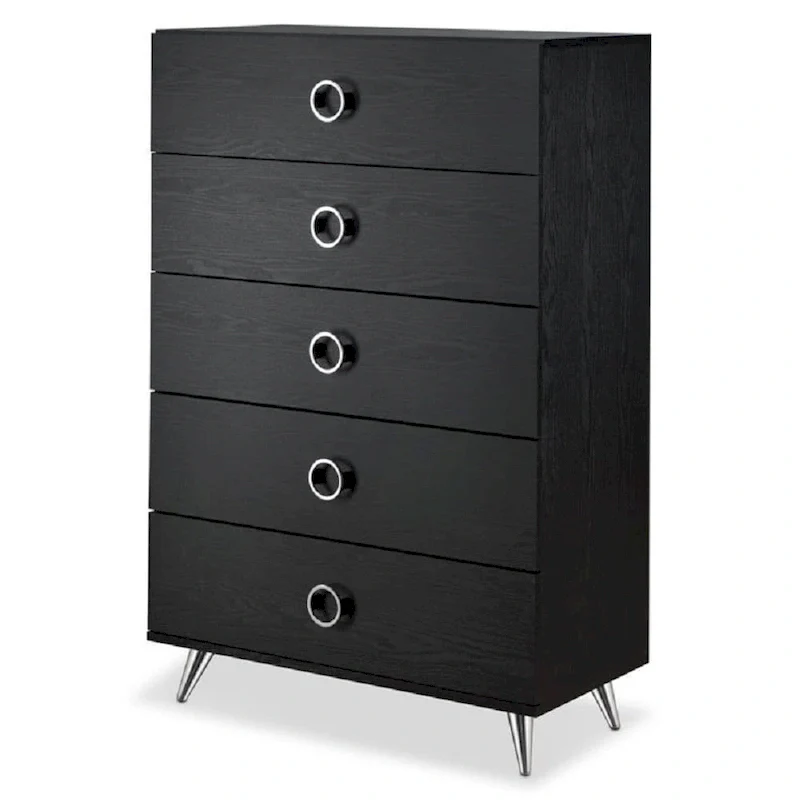 Modern Rectangular Wooden 5-Drawers Chest
