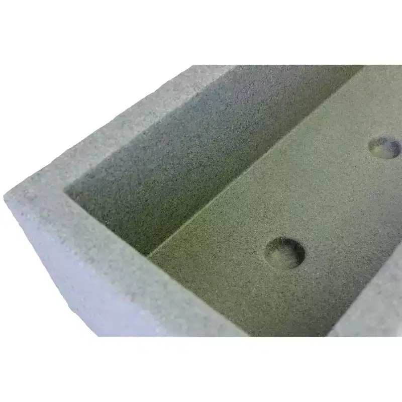 Emsco Trough: Weatherproof Resin, Ground Freestanding Planter, No Assembly Required 10"x30"x7.5", Rectangular