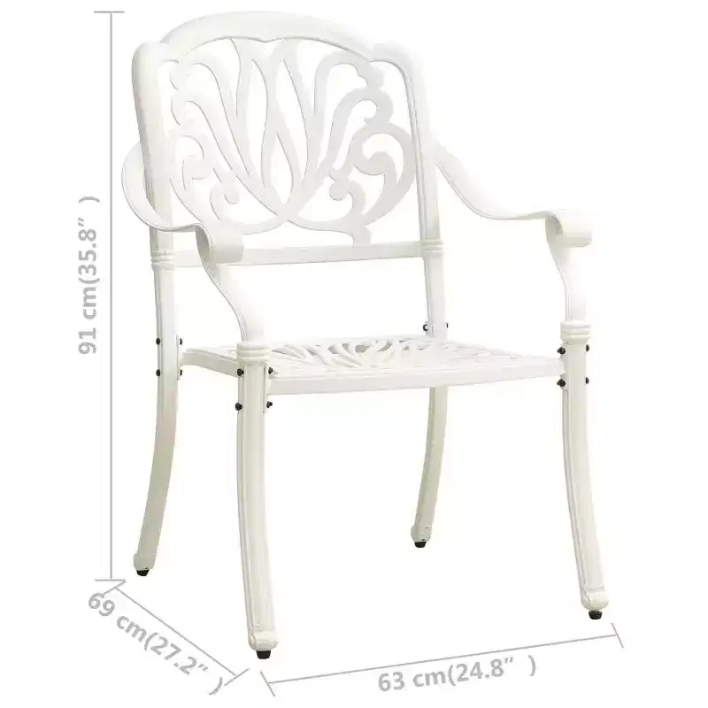 vidaXL Bistro Set Cast Aluminum Durable Bistro Set Round