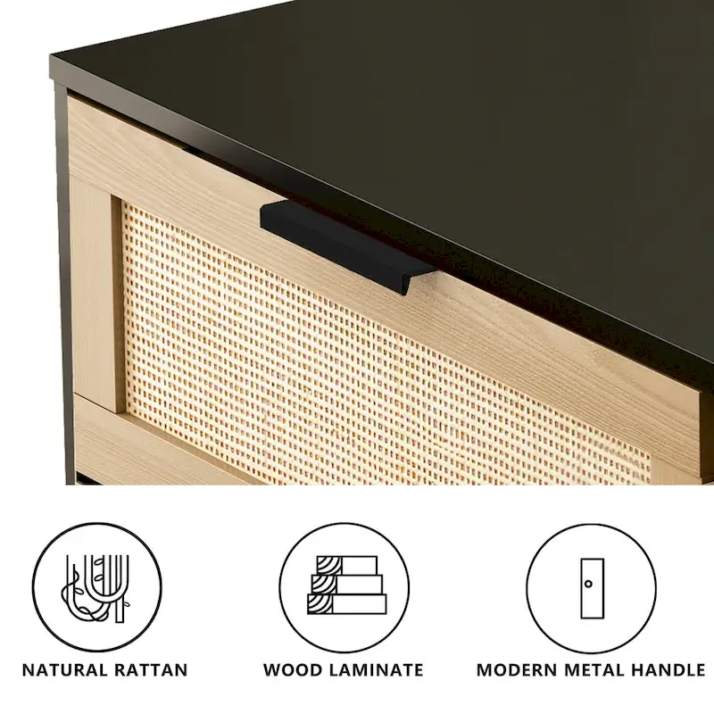 6 drawers Rattan dresser Rattan Drawer,