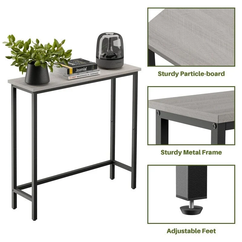 Narrow Console Table – Slim Entryway Table for Hallway, Bedroom, Living Room or Foyer