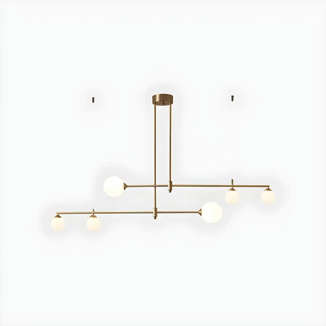 Modern Gold Globe Adjustable Island Pendant Light