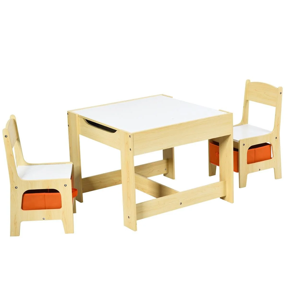 Table - Bois/Blanc/Orange