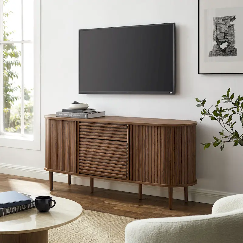 Harlan 67  Fluted Oval Sideboard Cabinet