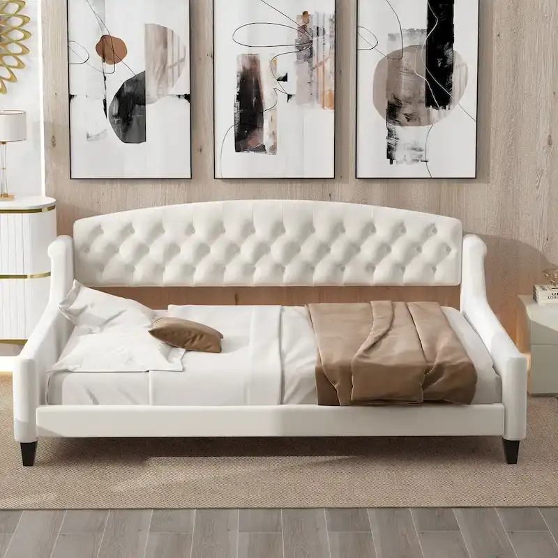 Modern Luxury Tufted Button Daybed, Full