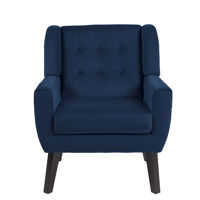 Velvet Upholstered Armchair Tufted Accent Chair