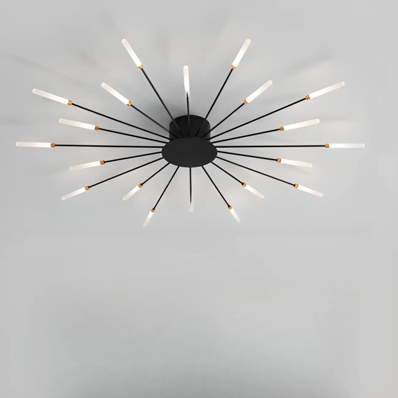 Modern Gold Sunburst LED Flush Mount Ceiling Light