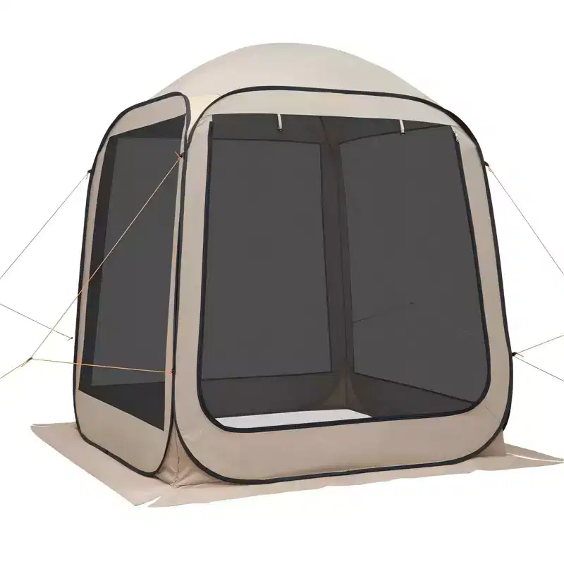 6' x 6' Pop Up Screen House Tent with 360 Mesh Walls for 4-6 People - Carry Bag Included