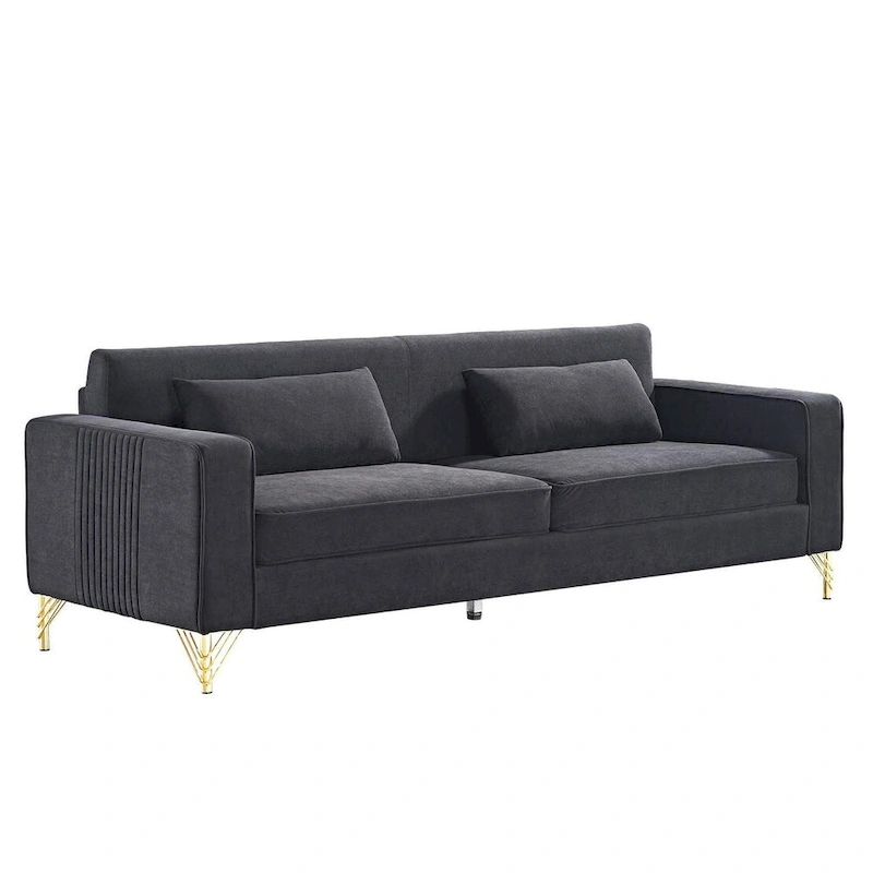 Modern Velvet Upholstered Living Room Sofa