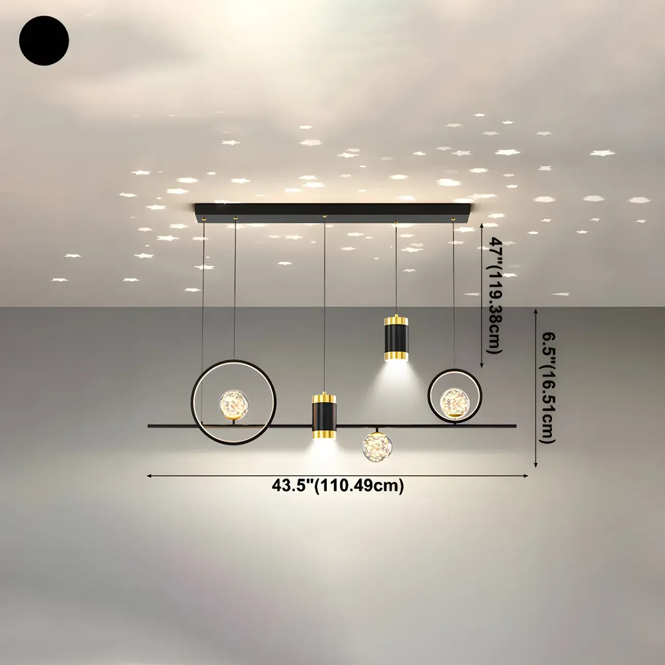 Trendy Modern Metal Cylinder Multi-Light Pendant