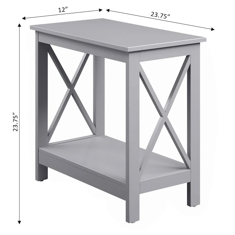 Chairside End Table with Shelf