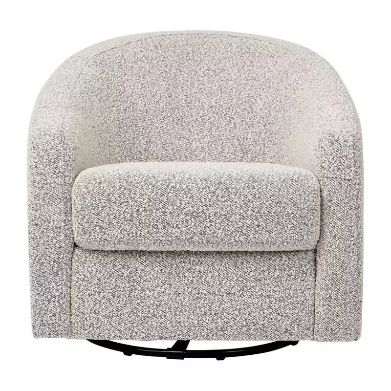 Swivel Glider Chair with 360° Rotation, Upholstered Seat, 30.5