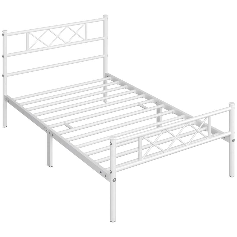 Yaheetech Metal Bed Frame Mattress Foundation with Slatted Bed Base