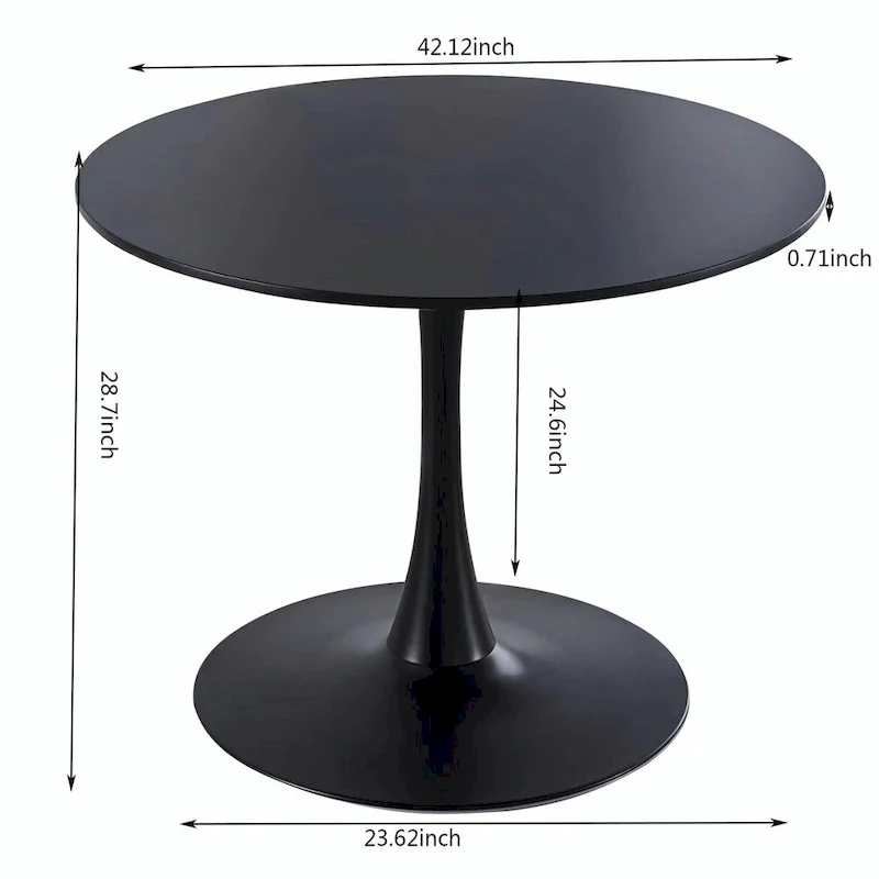 Round Tulip Table with MDF Top, Pedestal Design