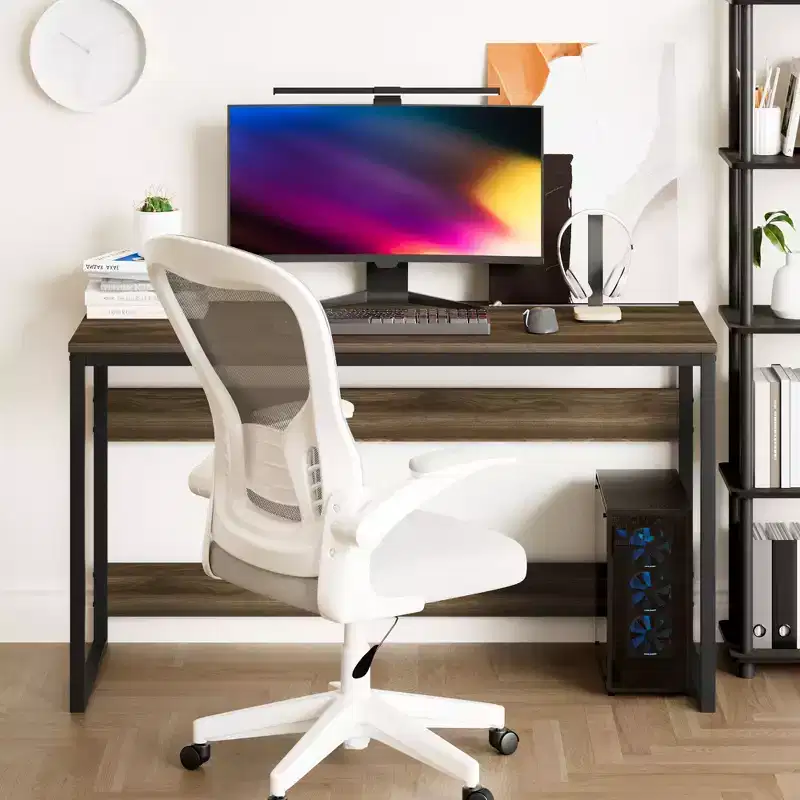 HOMLUX 52 Computer Desk Metal Frame Study Table Home Office Workstation w/Storage Compartment
