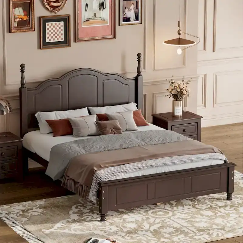 Full Size Wood Platform Bed Frame