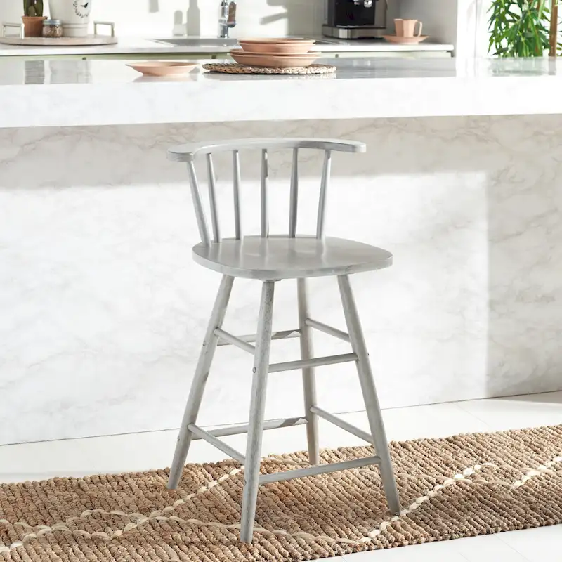 SAFAVIEH Eveline 25-inch Counter Stool - 21 In. W x 17 In. D x 34 In. H - 21Wx17Dx34H