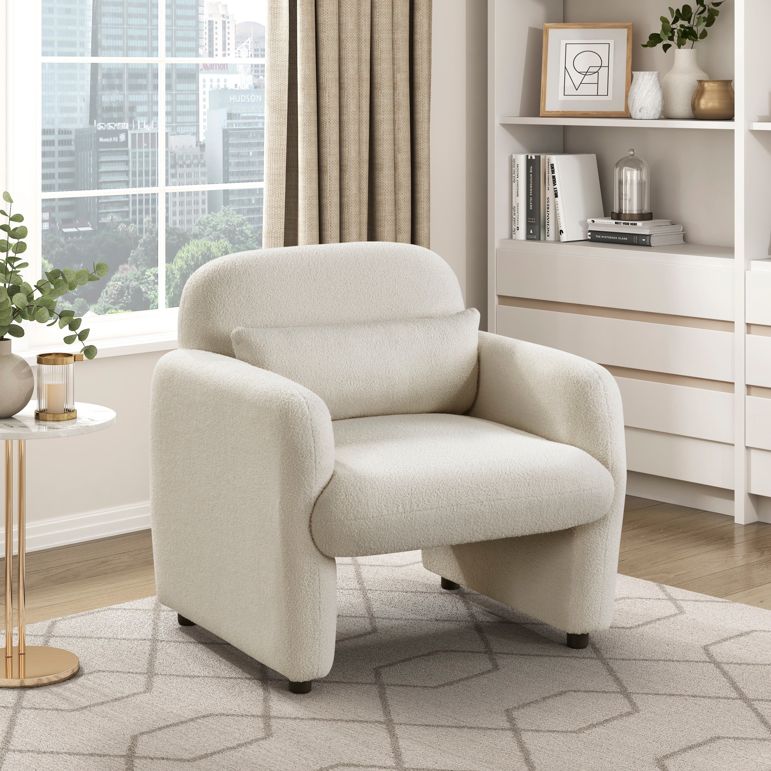 Walker Edison | Contemporary Boucle Accent Chair