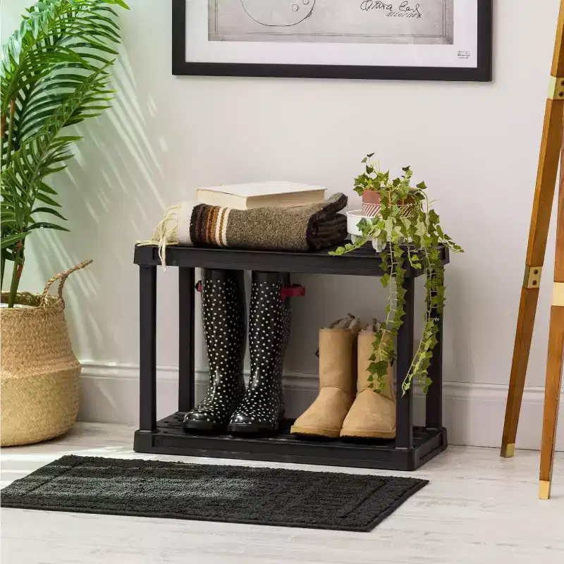 IRIS USA Plastic Garage Shelving Unit Storage Outdoor Indoor