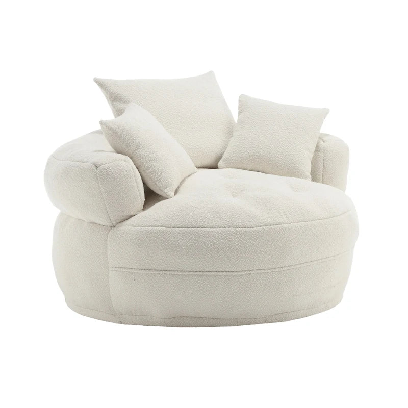 Indoor circular wide sofa and lazy sofa chair