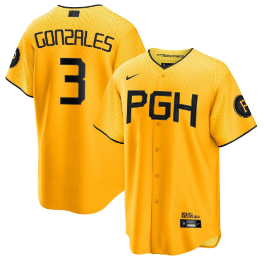 Nick Gonzales Pittsburgh Pirates City Connect Jersey