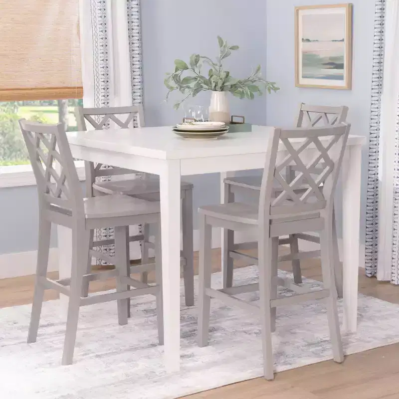 Powell 5pc Shelby Square Counter Height Dining Set Gray