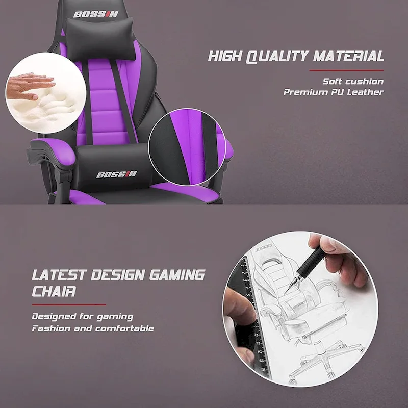 Racing Style Gaming Chair,300 lbs Big and Tall gamer chair High Back Computer Chair