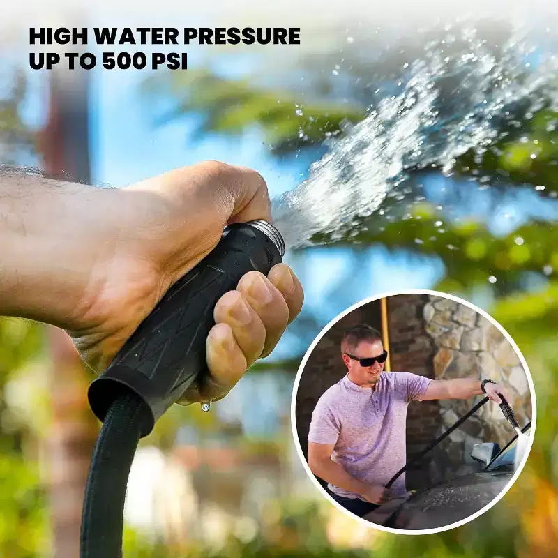Hydrosteel Garden Hose 5/8-inch Heavy Duty 304 Stainless Steel 3-Layer Metal Water Hose