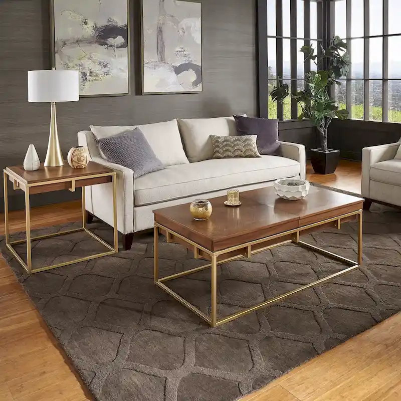 Cooke Square Table with Metal Base by iNSPIRE Q Modern