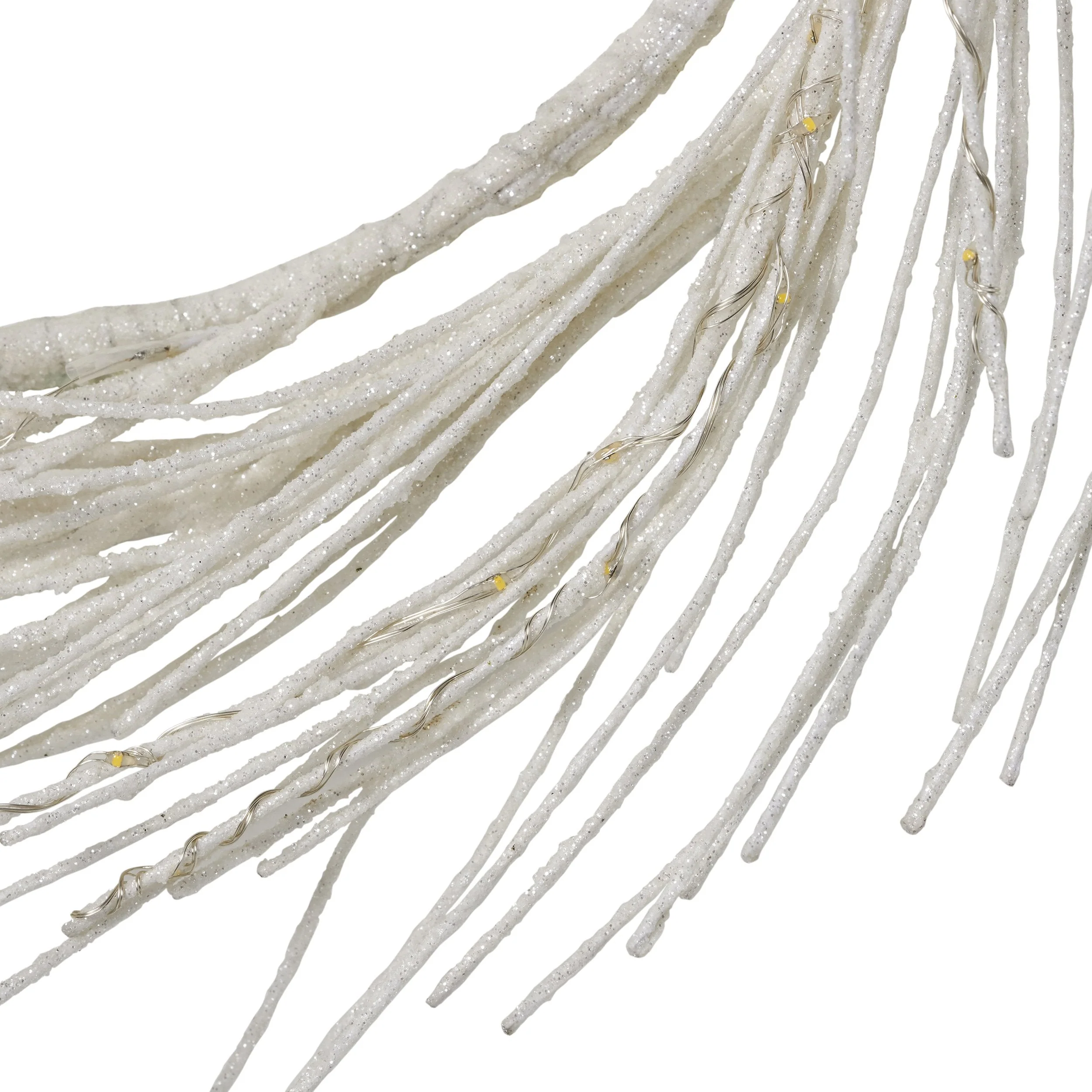 24 Pre-lit Warm White LED Artificial Christmas Wreath - NH866313