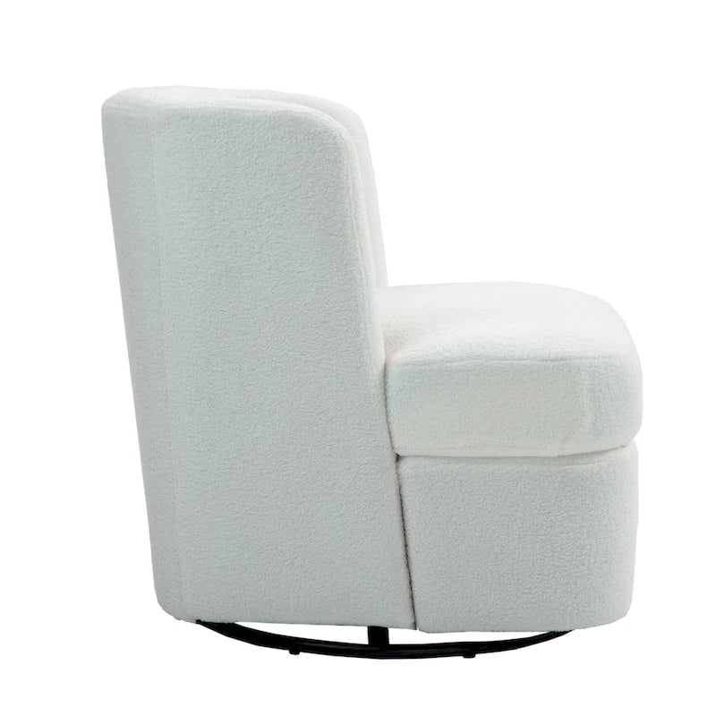 Swivel Accent chairs With Boucle Linen Fabric Set of 2