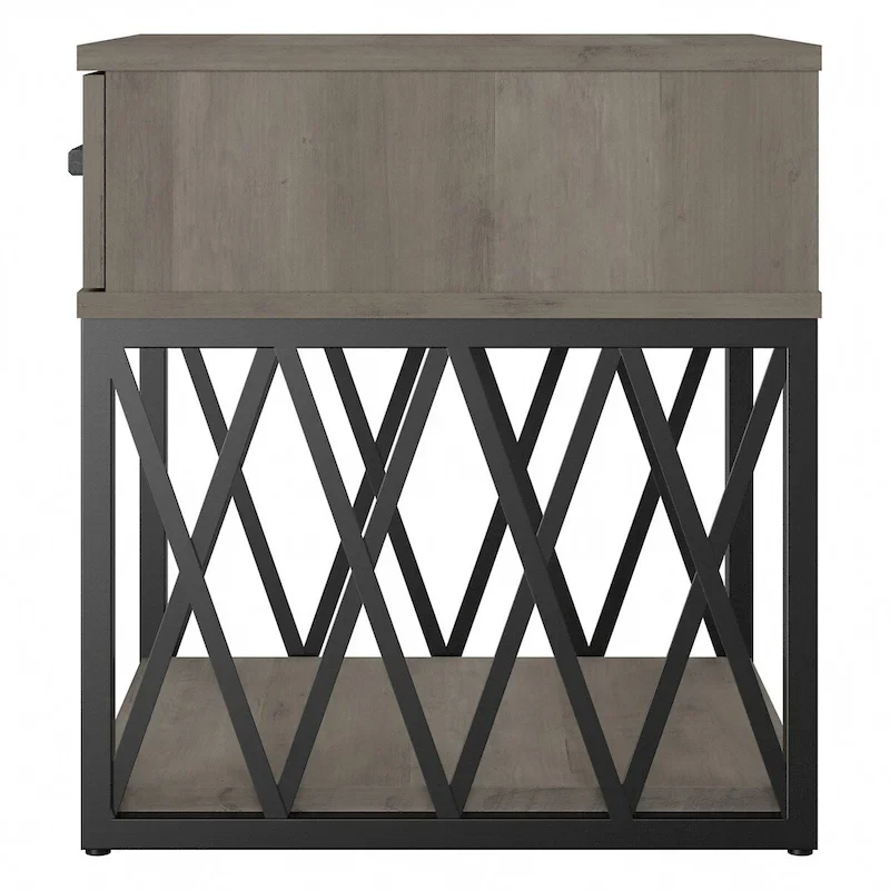 City Park Industrial End Table with Drawer