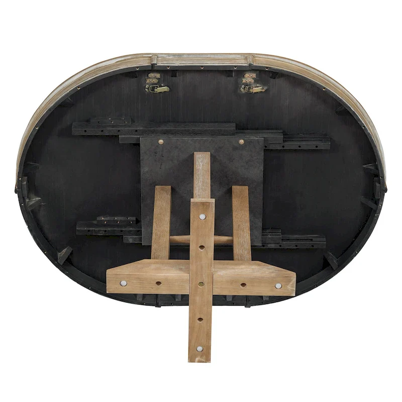 5-Piece Dining Set Extendable Round Table and 4 Upholstered Chairs Farmhouse Dining Set