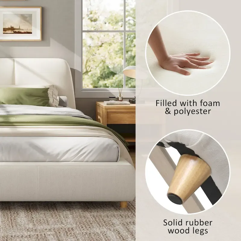 Christopher Knight Home- Mitchell Modern Upholstered Bed Frame