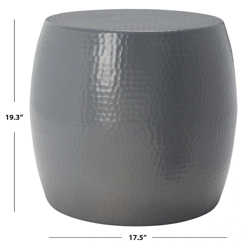 SAFAVIEH Helaine Silver Round Table - 15 W x 15 D x 16 H - 15Wx15Dx16H