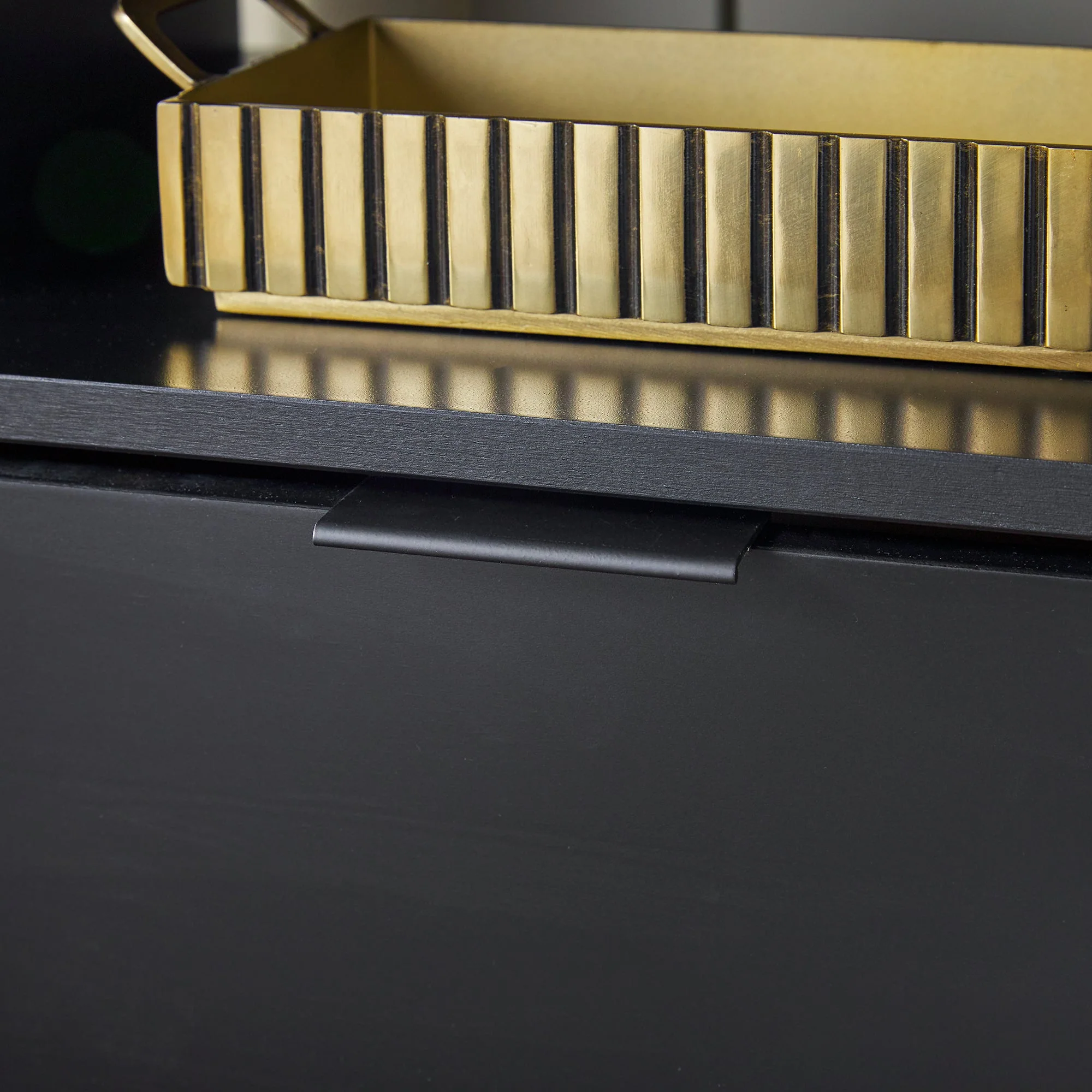 Elias Modern Curved-Frame Solid Wood Nightstand