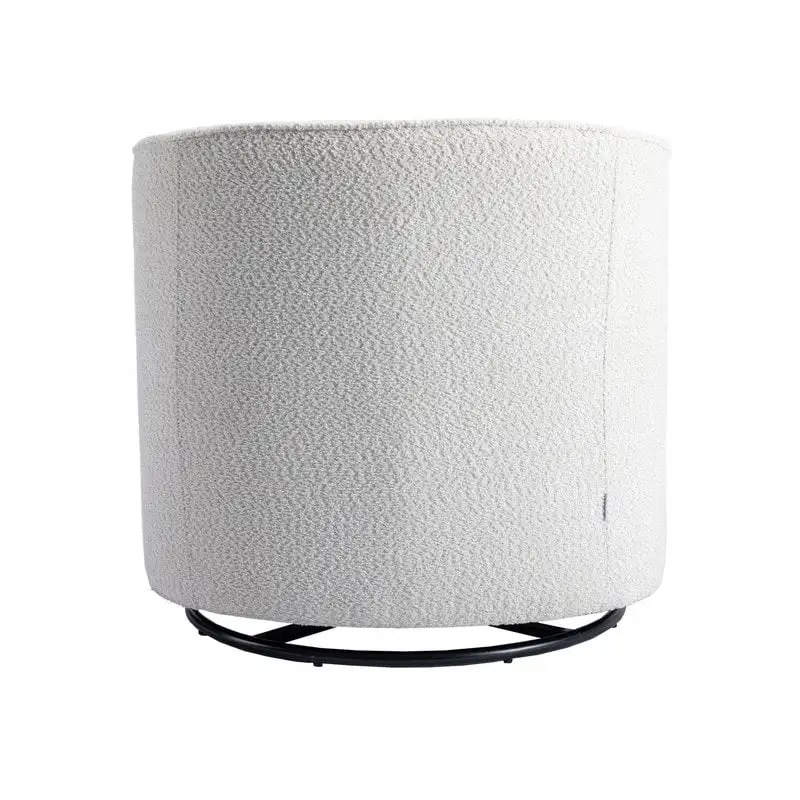 Upholstered Swivel Barrel Armchair - Single Seat