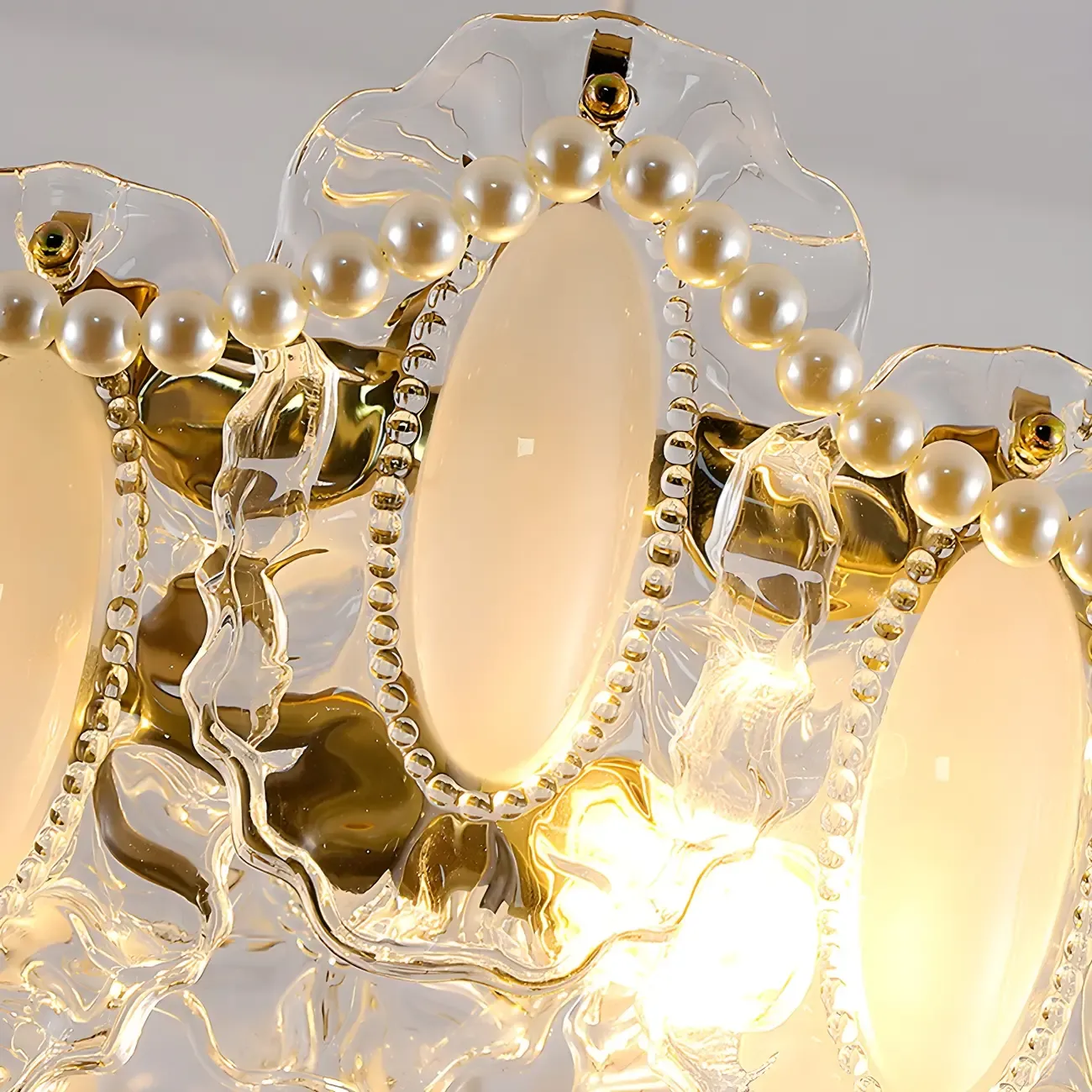 Geometric Clear Crystal Island Pendant Light