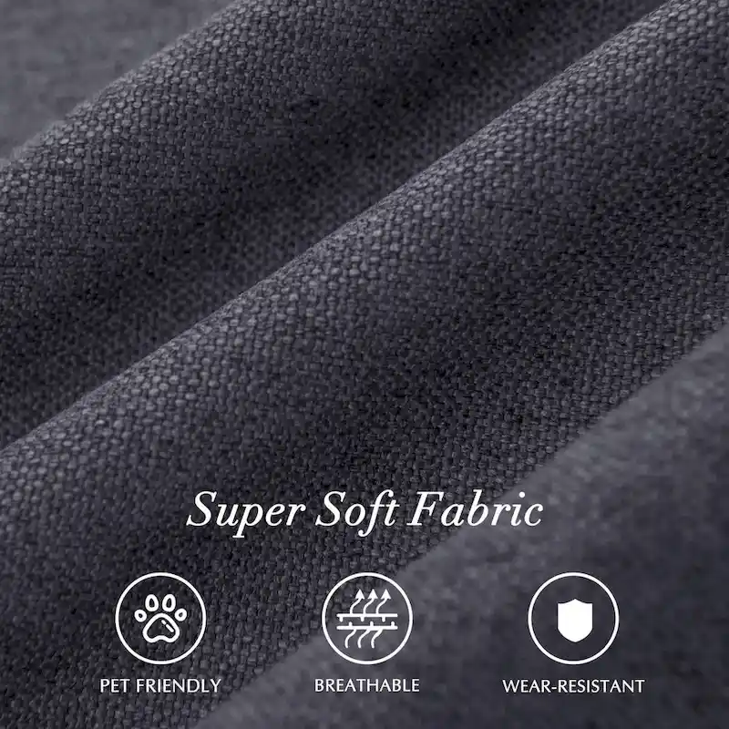 Subrtex Linen Parsons Upholstered Button Dining Chair (2-Pack)