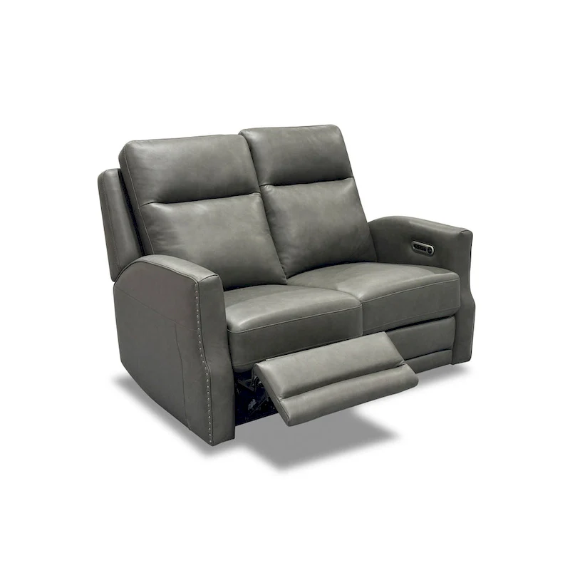 Maxwellton Cedar Power Reclining Loveseat with Power Headrests and Lumbar by Flexsteel - 56  x 42  x 39