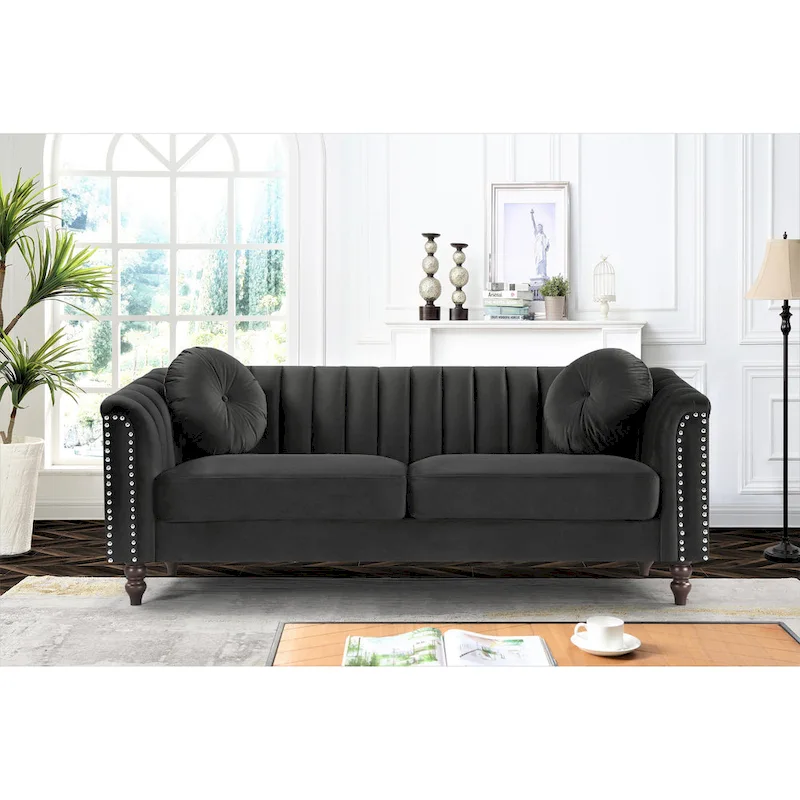 Hills Tufted Back Nailhead 2PCS Living Room set