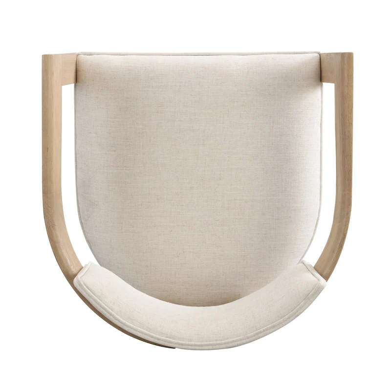 Bouclé Fabric Dining Chair with Armrests – Black & Beige / Light Ash & Beige / Walnut & Beige, Modern Style, Single