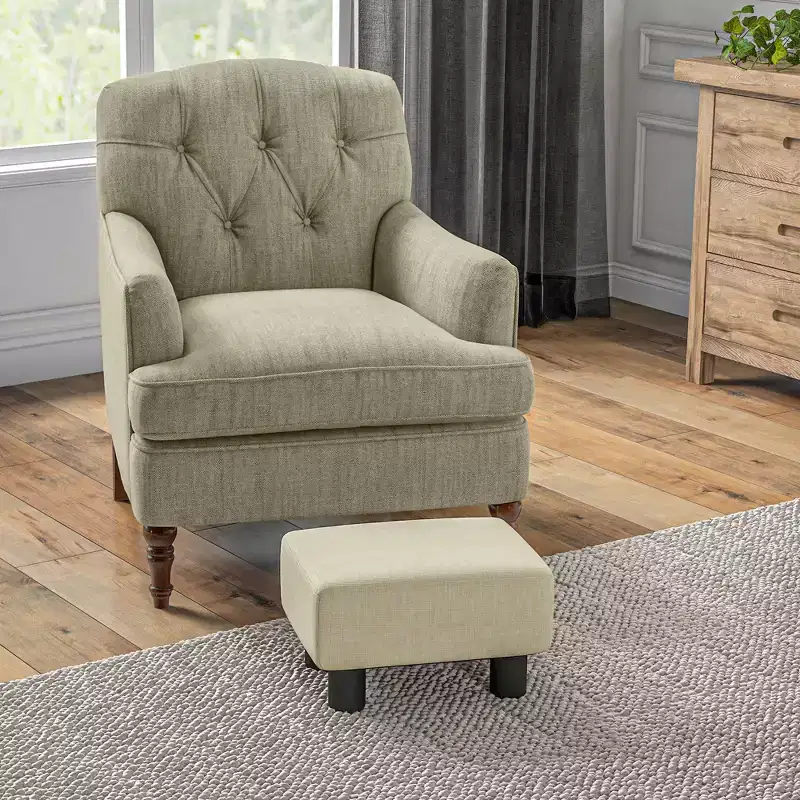 HOMCOM 16 Cube Modern Linen Fabric Pouf Footrest Ottoman